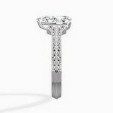 Two Petals Pave Vintage Engagement Ring