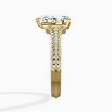 Two Petals Pave Vintage Engagement Ring