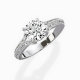 Two Petals Pave Vintage Engagement Ring
