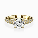 Two Petals Pave Vintage Engagement Ring