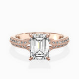 Two Petals Pave Vintage Engagement Ring