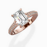 Two Petals Pave Vintage Engagement Ring