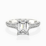 Two Petals Pave Vintage Engagement Ring
