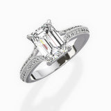 Two Petals Pave Vintage Engagement Ring