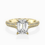 Two Petals Pave Vintage Engagement Ring