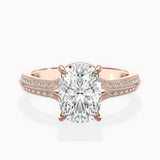 Two Petals Pave Vintage Engagement Ring