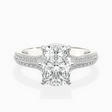 Two Petals Pave Vintage Engagement Ring