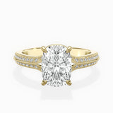 Two Petals Pave Vintage Engagement Ring