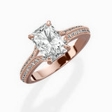 Two Petals Pave Vintage Engagement Ring