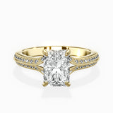 Two Petals Pave Vintage Engagement Ring