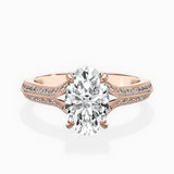 Two Petals Pave Vintage Engagement Ring