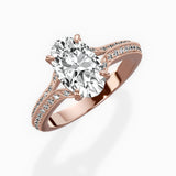 Two Petals Pave Vintage Engagement Ring