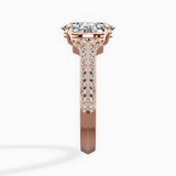 Two Petals Pave Vintage Engagement Ring