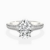 Two Petals Pave Vintage Engagement Ring