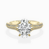 Two Petals Pave Vintage Engagement Ring