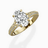 Two Petals Pave Vintage Engagement Ring