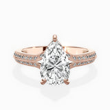 Two Petals Pave Vintage Engagement Ring