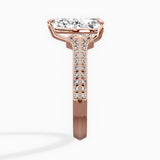 Two Petals Pave Vintage Engagement Ring