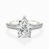 Two Petals Pave Vintage Engagement Ring