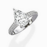 Two Petals Pave Vintage Engagement Ring