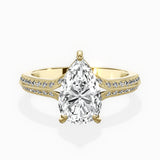 Two Petals Pave Vintage Engagement Ring