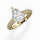 Two Petals Pave Vintage Engagement Ring
