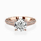 Two Petals Pave Vintage Engagement Ring