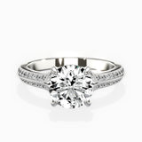 Two Petals Pave Vintage Engagement Ring