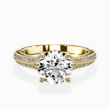 Two Petals Pave Vintage Engagement Ring