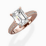Two Petals Pave Vintage Engagement Ring