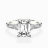 Two Petals Pave Vintage Engagement Ring