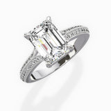 Two Petals Pave Vintage Engagement Ring