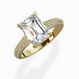 Two Petals Pave Vintage Engagement Ring