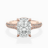 Two Petals Pave Vintage Engagement Ring