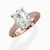 Two Petals Pave Vintage Engagement Ring