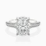 Two Petals Pave Vintage Engagement Ring