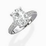 Two Petals Pave Vintage Engagement Ring