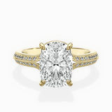 Two Petals Pave Vintage Engagement Ring