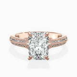 Two Petals Pave Vintage Engagement Ring