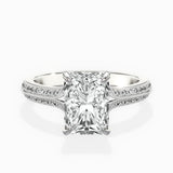 Two Petals Pave Vintage Engagement Ring