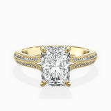 Two Petals Pave Vintage Engagement Ring