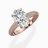 Two Petals Pave Vintage Engagement Ring