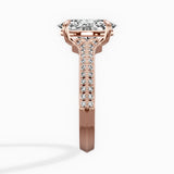 Two Petals Pave Vintage Engagement Ring