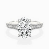 Two Petals Pave Vintage Engagement Ring