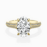Two Petals Pave Vintage Engagement Ring
