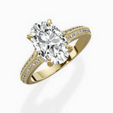 Two Petals Pave Vintage Engagement Ring
