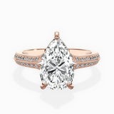 Two Petals Pave Vintage Engagement Ring