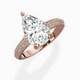 Two Petals Pave Vintage Engagement Ring
