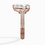Two Petals Pave Vintage Engagement Ring