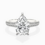 Two Petals Pave Vintage Engagement Ring